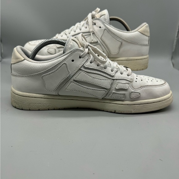 AMIRI Skel Top Low White Vintage Men Size 9 Sneakers Shoes - Picture 2 of 8